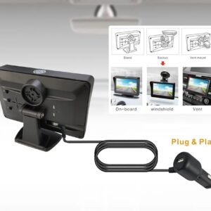 Caméra de recul sans fil rechargeable